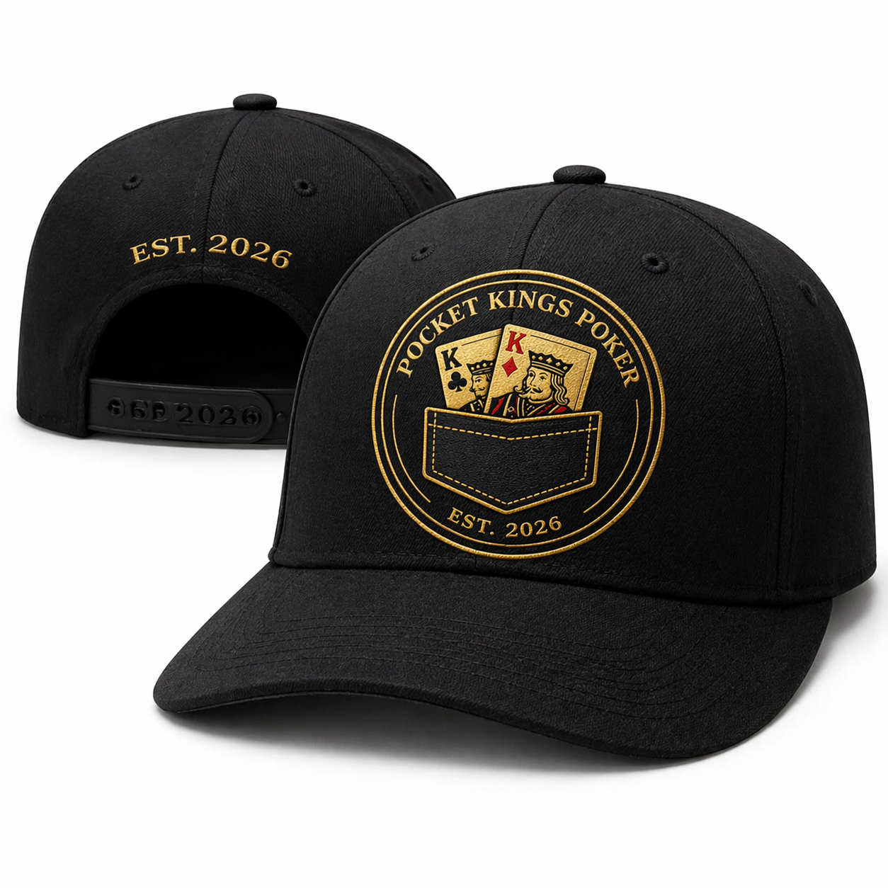 Pocket Kings House Cap – Founders Edition (Black/Gold)