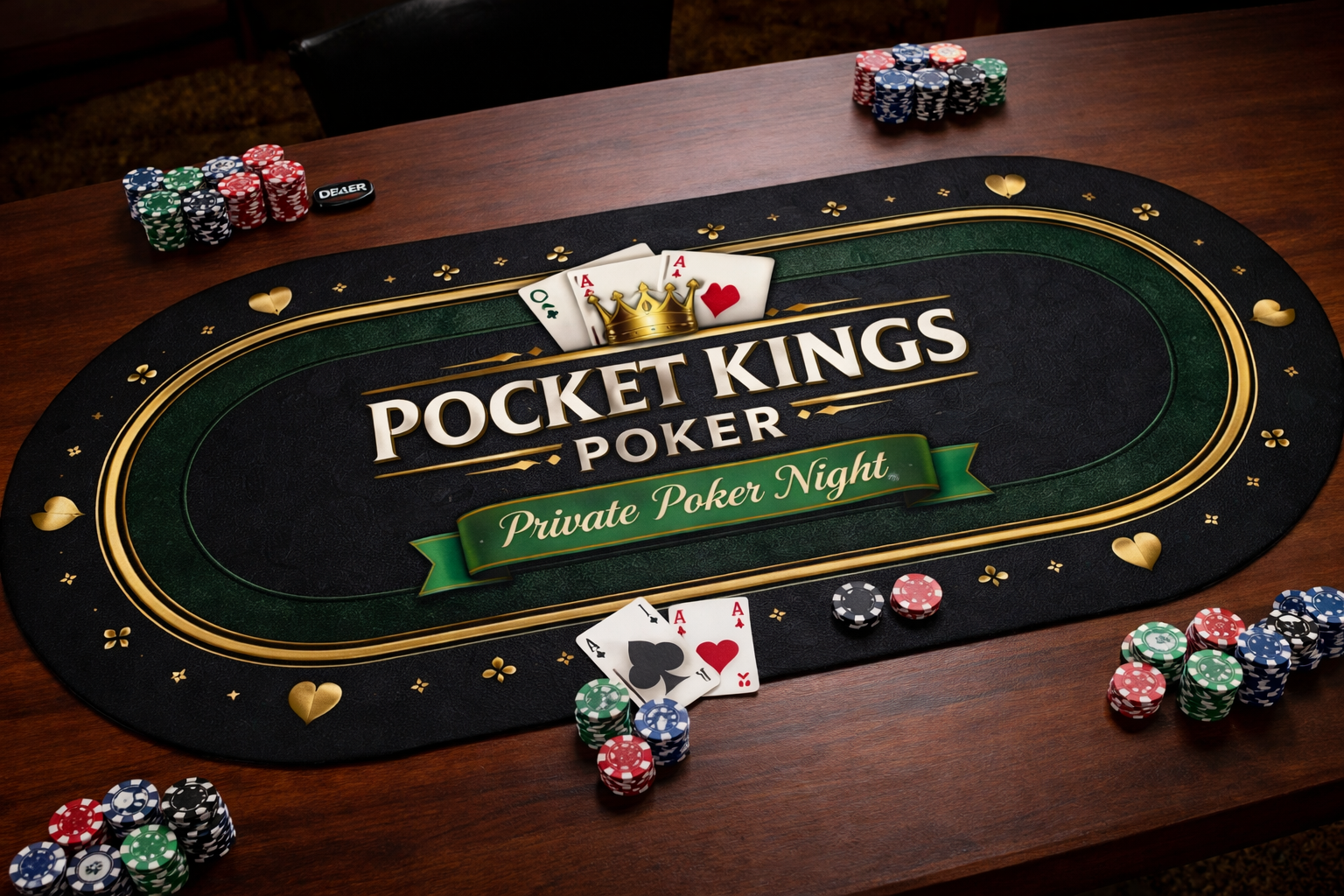 Premium Poker Table Topper – Pocket Kings Poker - The Complete Strategy System for Serious Poker Players