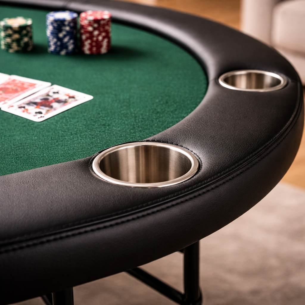 Foldable 8-Player Poker Table – Portable Casino Style (Oval)